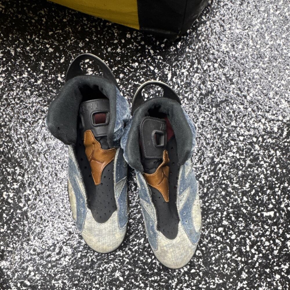 Jordan Air Jordan 6 Retro Washed Denim 2019 Blue Black Men's Sneakers CT5350-401
